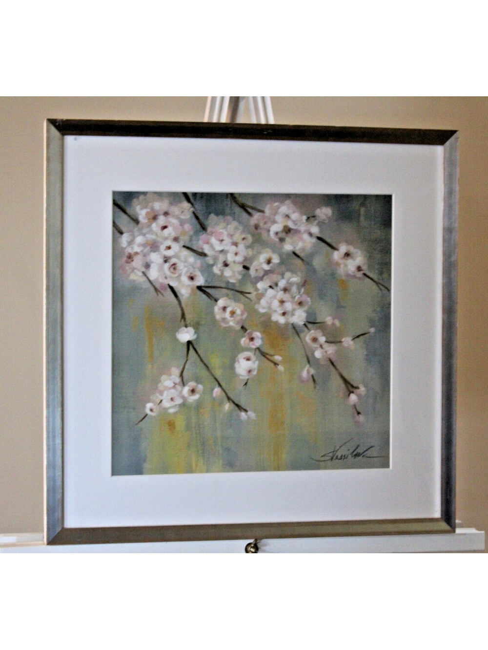 Cherry Cloud II by Silvia Vassileva Signed Giclee Print Framed 19x19" Fine Art